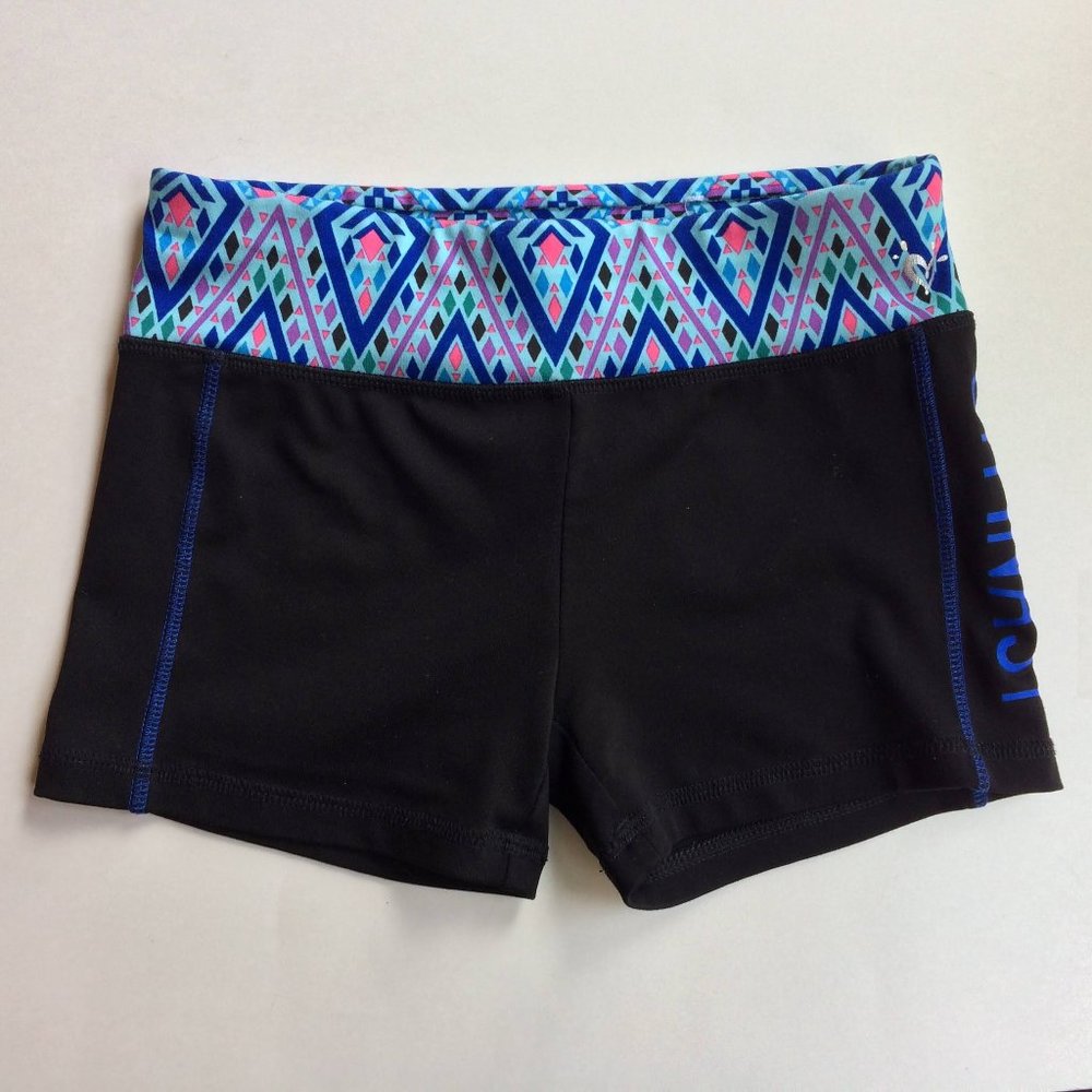 Justice Gymnast Shirt Shorts Gymnastics Outfit 10 Girls Blue Grey Star - Picture 5 of 7